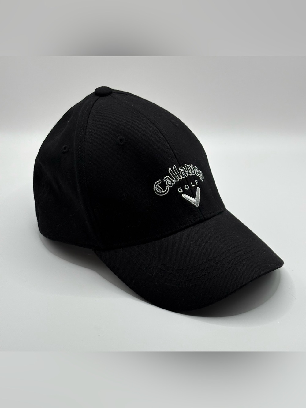 Callaway Golf Black Fitted Stretch Hat Cap Men’s M/L Big Bertha Golf Hat